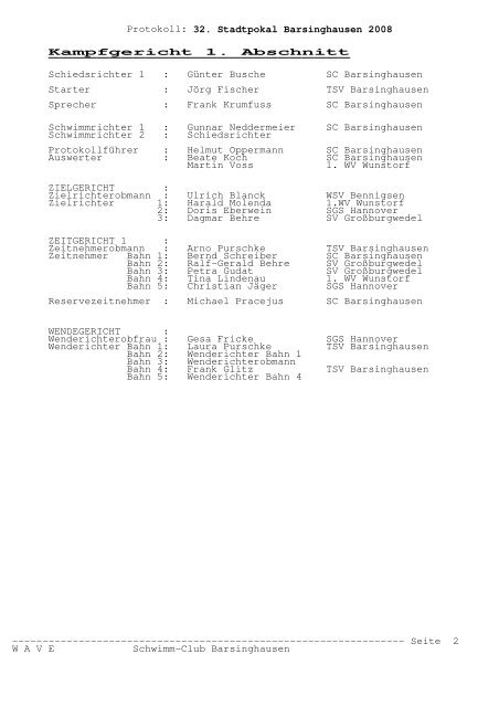 Abschnitt 1 - TSV Barsinghausen e.V.