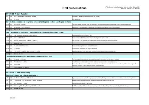 Oral presentations (PDF, 15 KB) - BGR