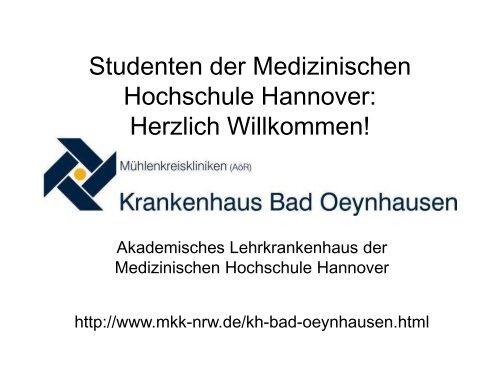 Studierende im Praktischen Jahr - Standort Bad ... - Klinikum Minden