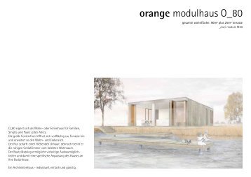 orange modulhaus O_80 - Orange Architekten