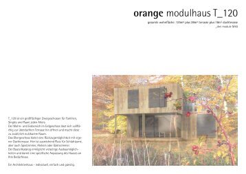 orange modulhaus T_120 - Orange Architekten