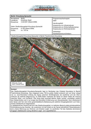 Berlin: Kreuzberg-Spreeufer Bundesland: Landkreis: Einwohner ...