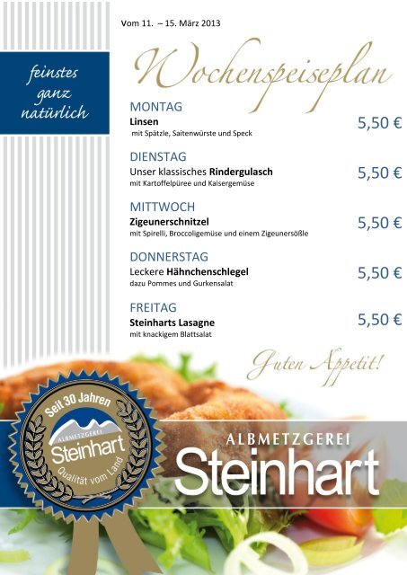 download [pdf] - Albmetzgerei Steinhart