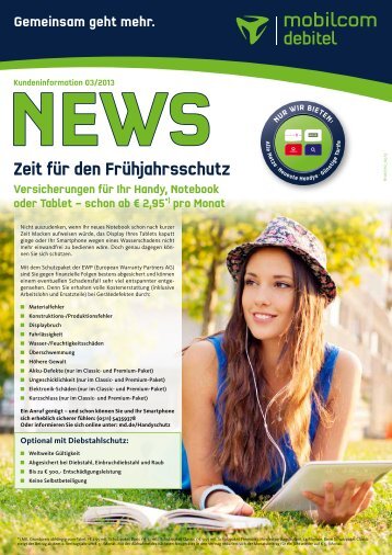 Neuer Gratis-Service für Sie - Mobilcom-Debitel