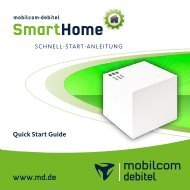 SmartHome Schnell-Start-Anleitung - Mobilcom-Debitel