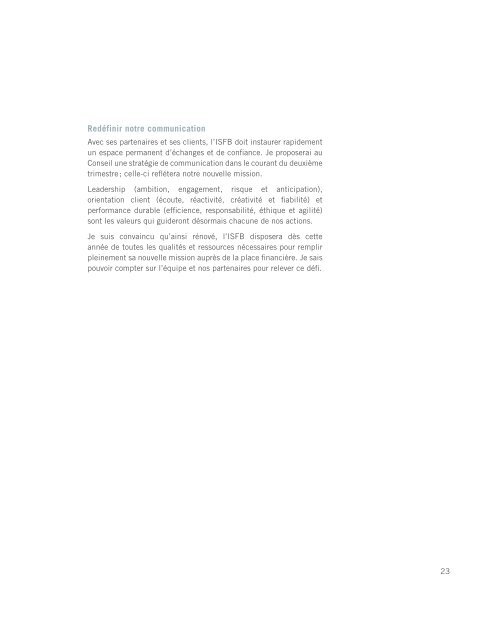 Rapport annuel 2011.pdf - Institut supérieur de formation bancaire