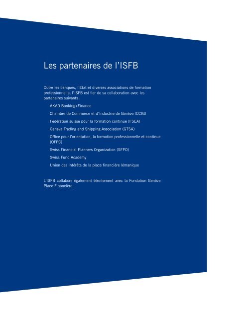 Rapport annuel 2011.pdf - Institut supérieur de formation bancaire