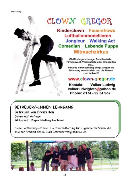 Jahresprogramm 2013 - Kreisjugendring Mühldorf