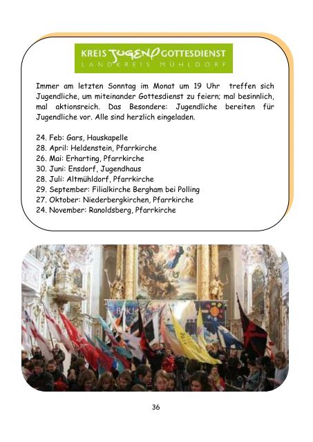 Jahresprogramm 2013 - Kreisjugendring Mühldorf