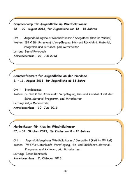 Jahresprogramm 2013 - Kreisjugendring Mühldorf