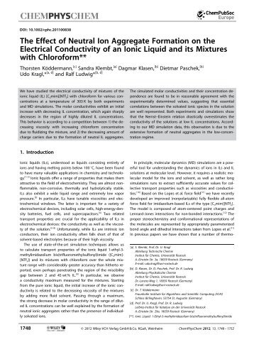 The Effect of Neutral Ion Aggregate Formation on the Electrical ...