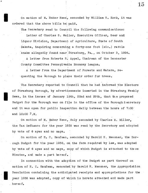 1938-1939 Council Minutes - Lancaster County Website