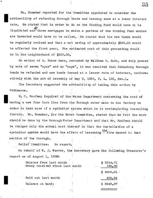 1938-1939 Council Minutes - Lancaster County Website