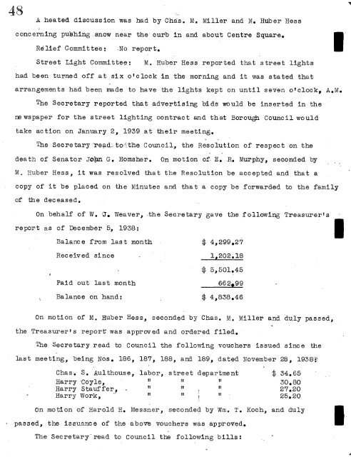 1938-1939 Council Minutes - Lancaster County Website