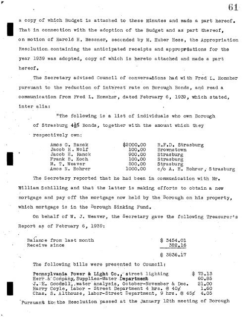 1938-1939 Council Minutes - Lancaster County Website