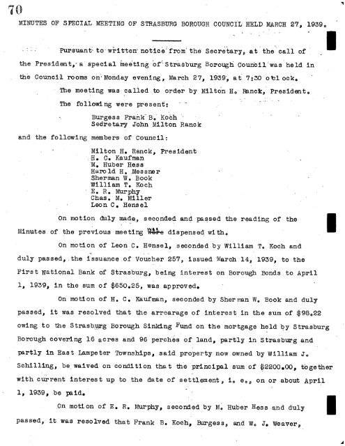 1938-1939 Council Minutes - Lancaster County Website