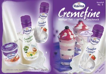 Das Rama Cremefine Rezeptheft 3 herunterladen - bei Rama