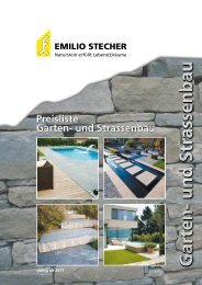 und Strassenbau Preisliste Garten - Emilio Stecher AG