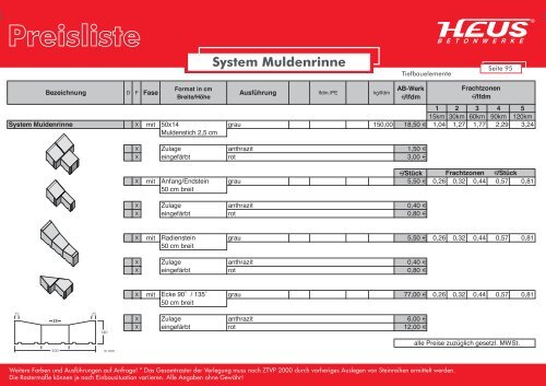 Preisliste - Dornburger Betonwerke GmbH