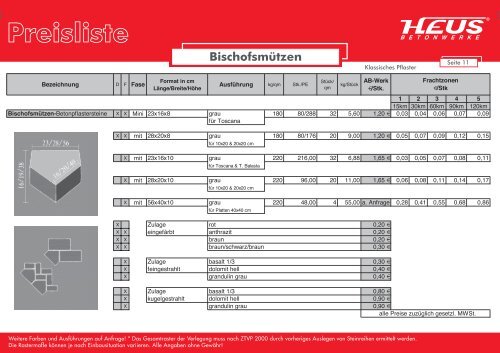 Preisliste - Dornburger Betonwerke GmbH