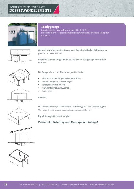 Baustoff- Preisliste 2012 - Ludwig Schierer