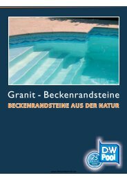 Prospekt Granit - Beckenrandsteine von D&W Pool