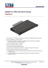 SMART LC-MPO 48 Patch Panels - RiT Technologies Ltd.