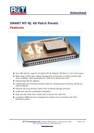 SMART MT-RJ 48 Patch Panels - RiT Technologies Ltd.