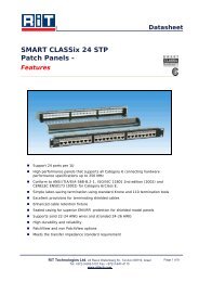 SMART CLASSix 24 STP Patch Panels - - RiT Technologies Ltd.