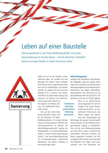 Ausgabe 2012_1 - Wohnungsgenossenschaft Marzahner Tor eG