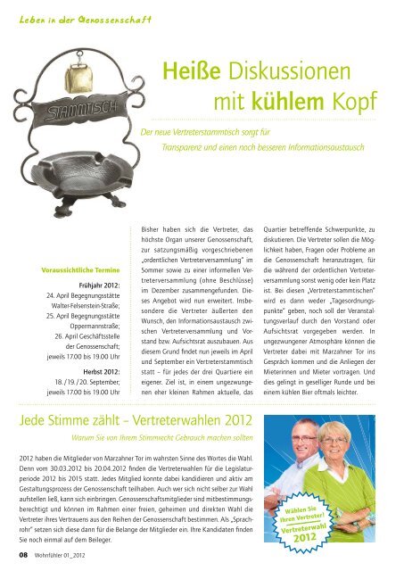 Ausgabe 2012_1 - Wohnungsgenossenschaft Marzahner Tor eG