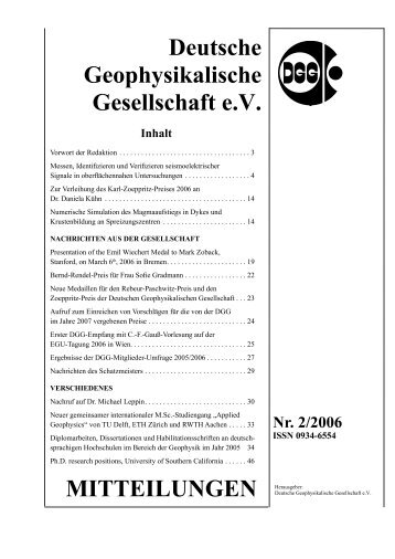 Vollständige Aktuelle Ausgabe Nr. 2/2006 (pdf) - Deutsche ...