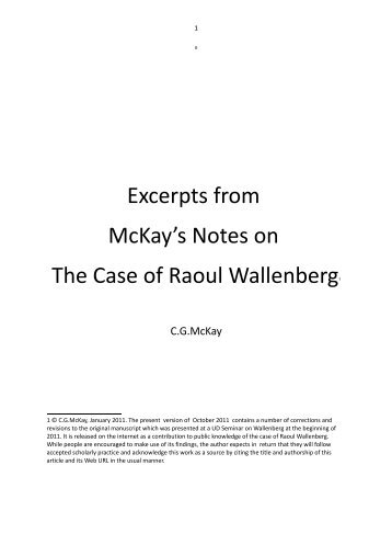 Notes on Mellaneuropeiska - Raoul Wallenberg Committee of the ...