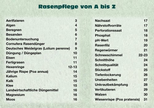 Rasenpflege Rasenpflege - Hauert Günther