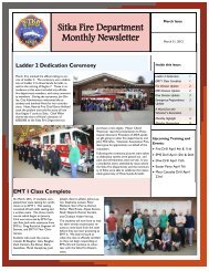 Sitka Fire Department Monthly Newsletter - City and Borough of Sitka