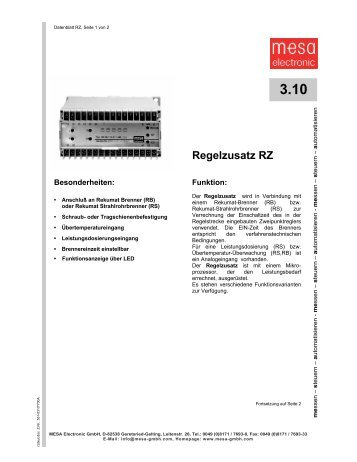 Download PDF - MESA Electronic GmbH
