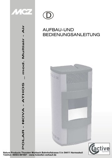 Handbuch MCZ Polar Pelletofen - Nature Products Thorsten Morbach