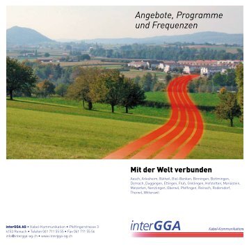 Angebote, Programme und Frequenzen - interGGA AG