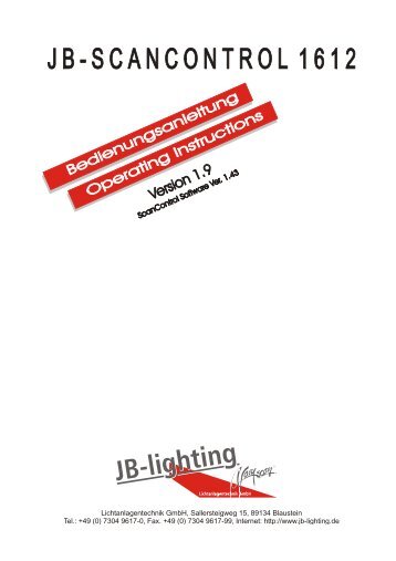 ScanControl 1612 - JB-lighting Lichtanlagentechnik GmbH