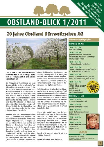 OBSTLAND-BLICK 1/2011 - Obstland Dürrweitzschen AG
