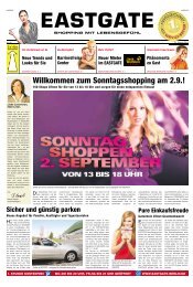 Willkommen zum Sonntagsshopping am 2.9.! - EASTGATE Berlin