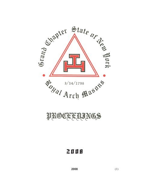 Proceedings 211th 2008 J. John Jones - Grand Chapter State of ...