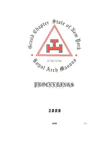Proceedings 212th 2009 Griff Jones - Grand Chapter State of New ...