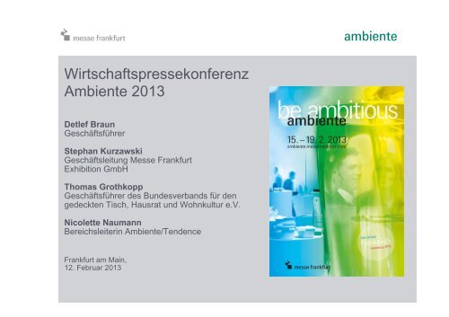 Ambiente 2013 - Messe Frankfurt