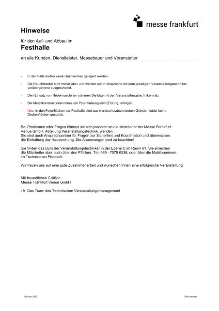 Merkblatt_Festhalle_dt_09.11 (PDF) - Messe Frankfurt