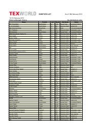 EXIBITORS LIST 12-15 February 2013 Paris Le ... - Messe Frankfurt