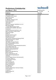 Preliminary Exhibitorlist - Messe Frankfurt