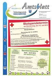 Amtsblatt 26/2012 - Verbandsgemeinde Hochspeyer