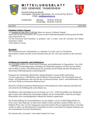 Mitteilungsblatt - 2010-05-28.pdf (60,26 kB - Gemeinde Tagmersheim