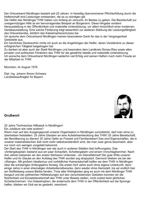 können Sie die Festschrift zum 25-jährigen - THW Ortsverband ...